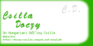 csilla doczy business card